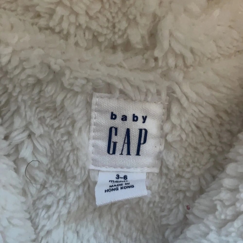Baby Gap Sherpa Lined pink and Cream Jacket and Hat 3-6M
